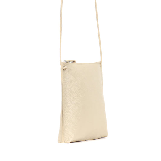 STRAPPY POUCH EGGSHELL PEBBLED CALF