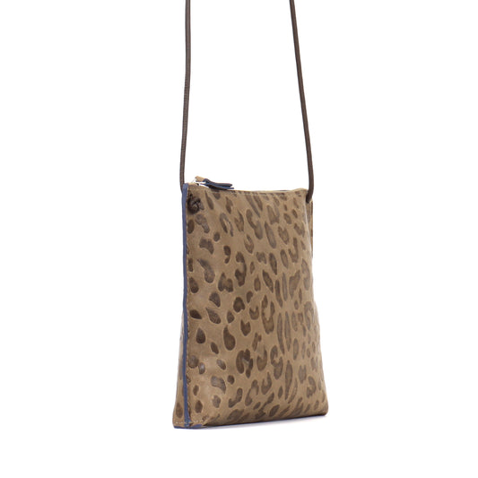 STRAPPY POUCH MUSHROOM EMBOSSED LEOPARD