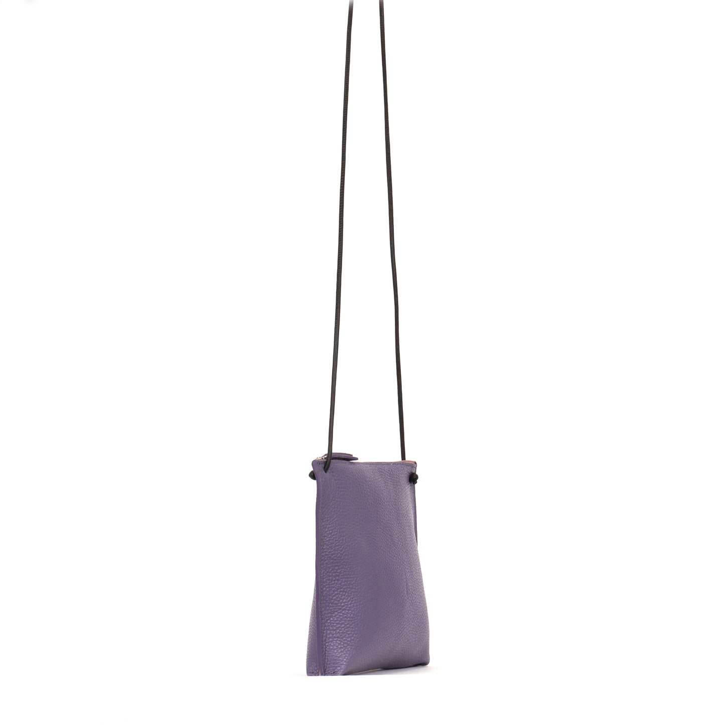 STRAPPY POUCH ORCHID PEBBLED CALF