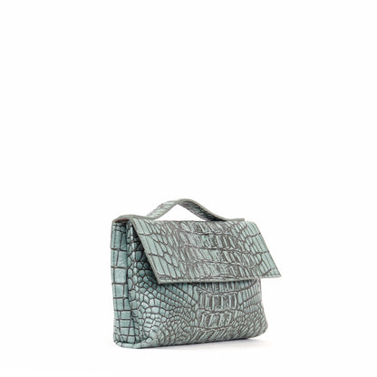 TOP HANDLE CLUTCH ATLANTIS EMBOSSED CROC
