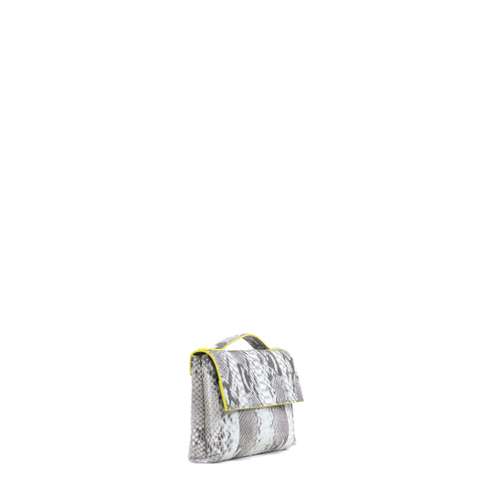 TOP HANDLE CLUTCH NATURAL PYTHON