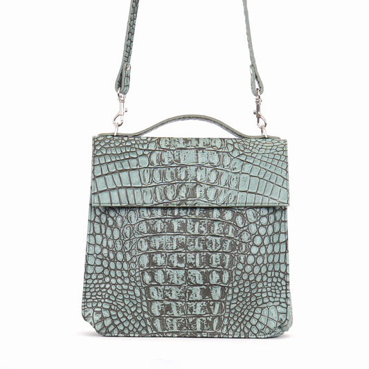 TOP HANDLE CROSSBODY ATLANTIS EMBOSSED CROC