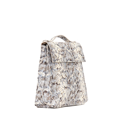 TOP HANDLE CROSSBODY PASHMINA SNAKE PRINT