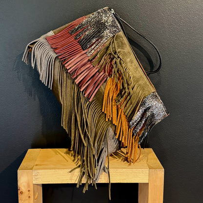 TRAVEL POUCH W/ WRISTLET AND FRINGE