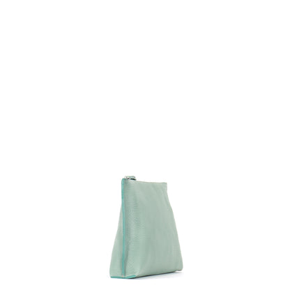 TRAVEL POUCH LAUREL PEBBLED CALF