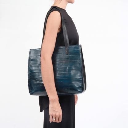VERTICAL ZIP TOTE OLIVE SUEDE