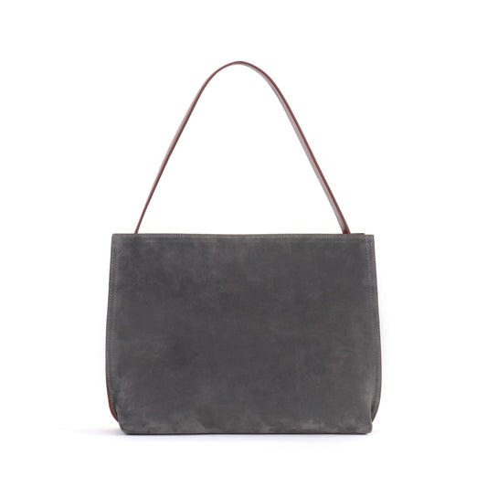 ZIP SHOULDER BAG ASH SUEDE