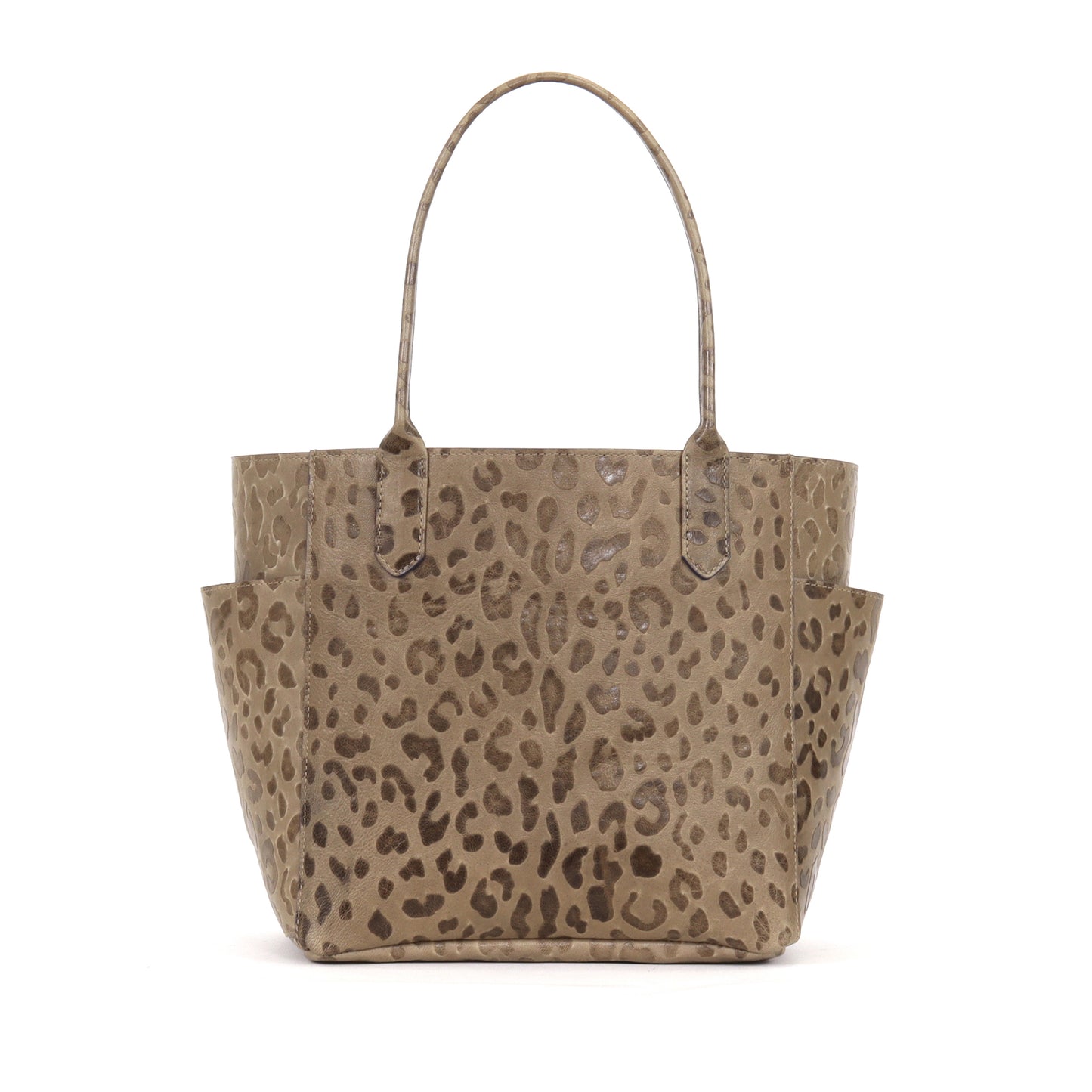SMALL POCKET TOTE MUSHROOM EMBOSSED LEOPARD