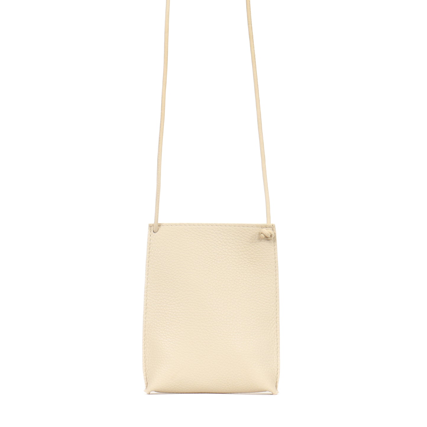 CELL POUCH EGGSHELL PEBBLED CALF