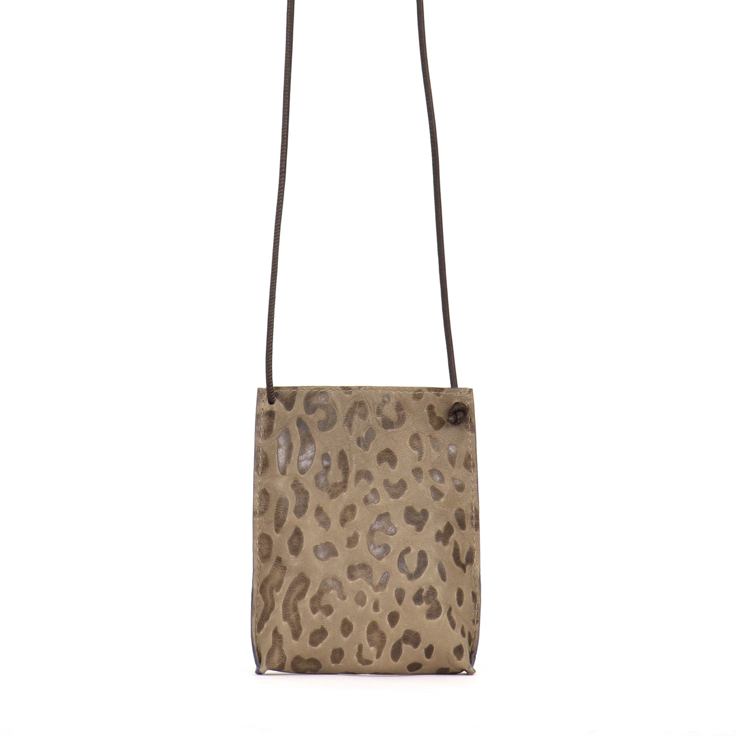 CELL POUCH MUSHROOM EMBOSSED LEOPARD