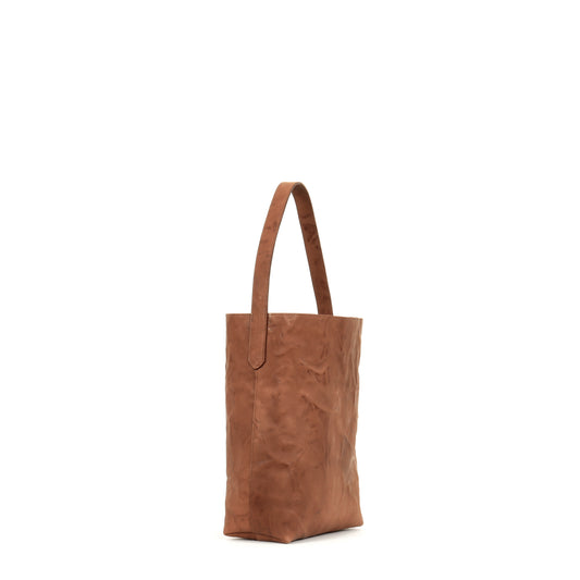 SMALL HOBO RUSSET RUMPLED SHEEPSKIN