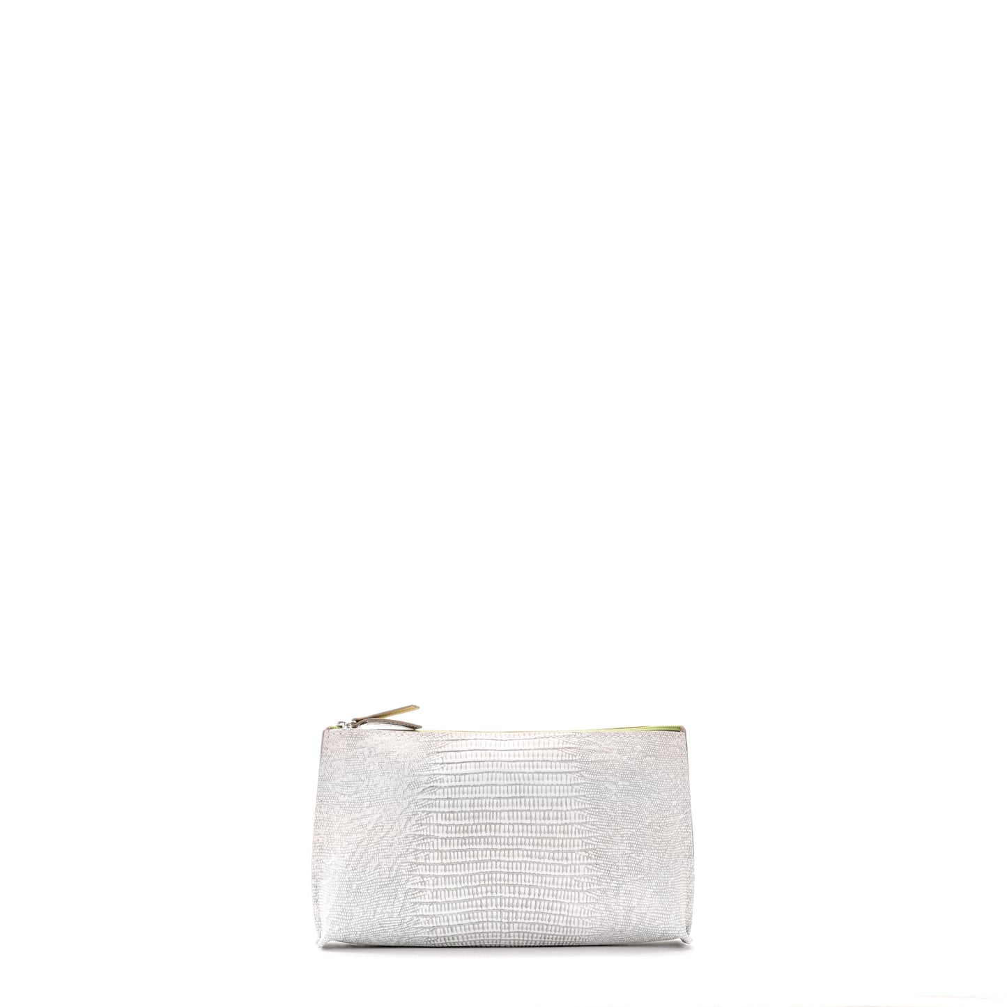 ESSENTIAL POUCH ANTIQUE WHITE EMBOSSED LIZARD