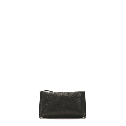 ESSENTIAL POUCH LICORICE PEBBLED SHEEPSKIN