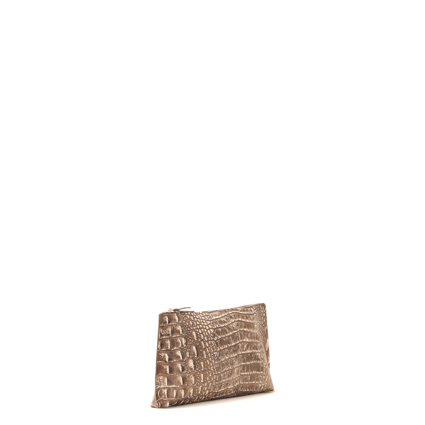 ESSENTIAL POUCH RUSTIC BROWN EMBOSSED CROC