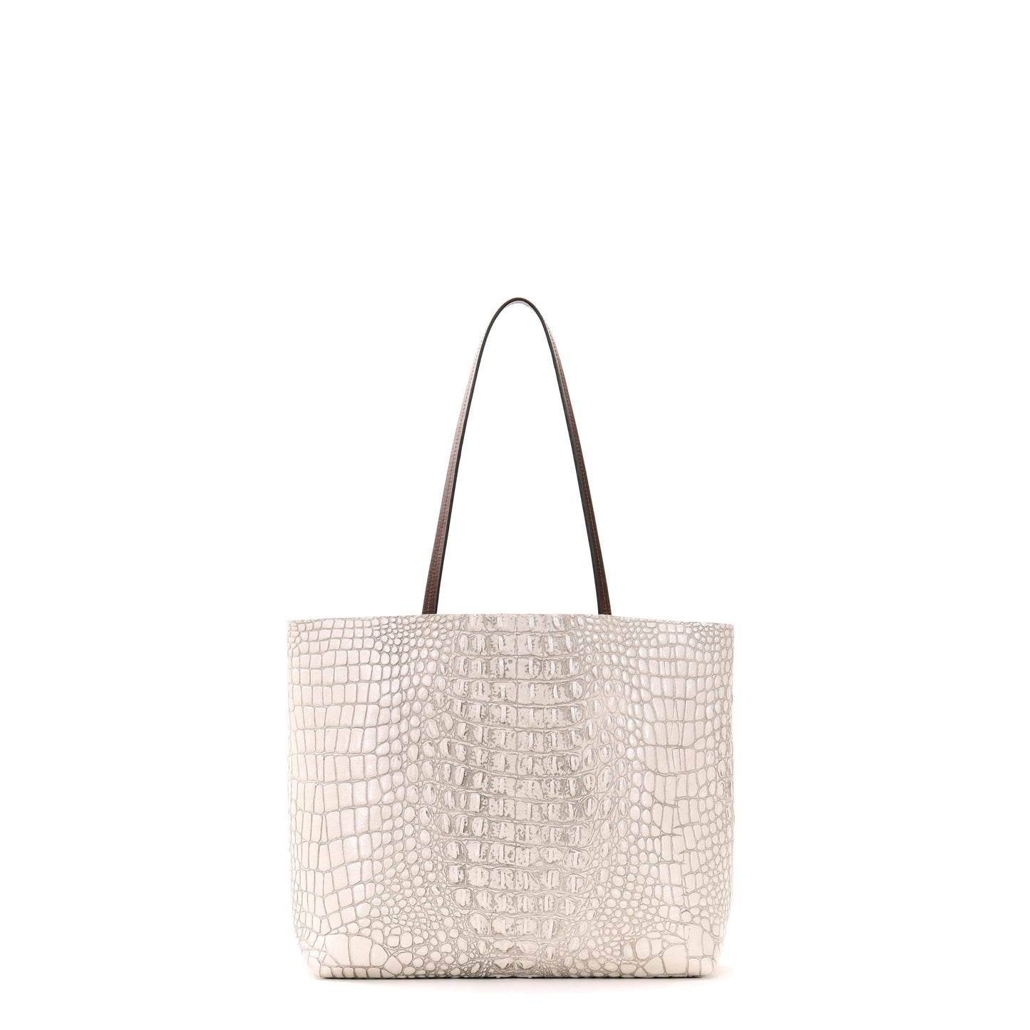 ESSENTIAL TOTE OYSTER EMBOSSED CROC