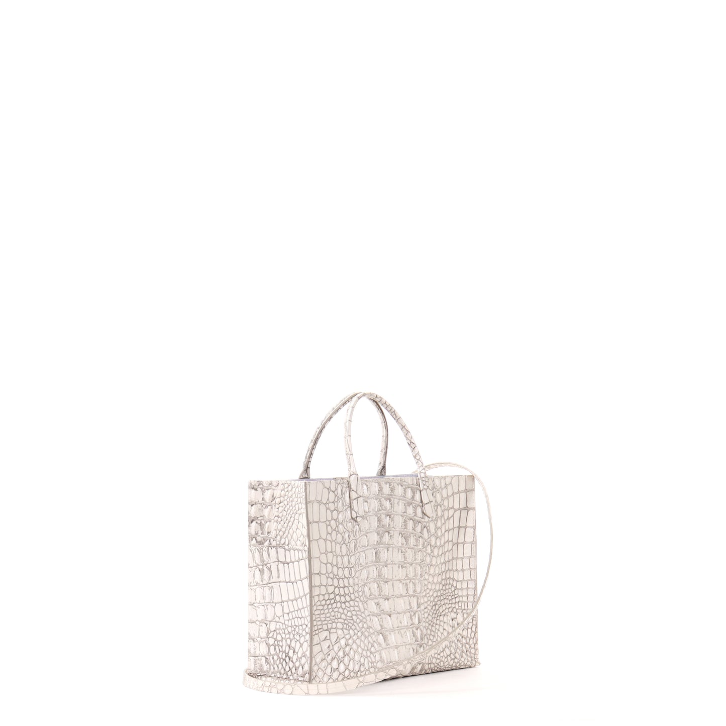 SMALL HARBOR TOTE OYSTER EMBOSSED CROC
