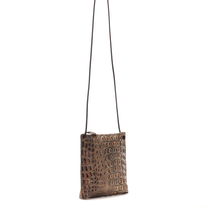 STRAPPY POUCH SIERRA EMBOSSED CROC